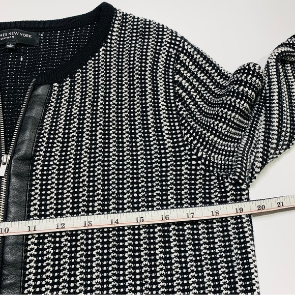 Jones New York tweed zip-up light jacket cardigan women’s medium M - Picture 6 of 7